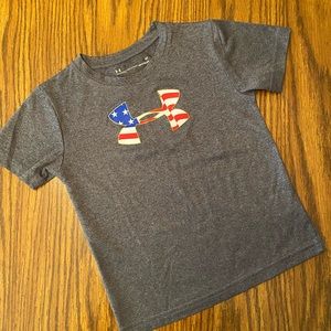 Under Armour American Flag Logo Shirt 4T